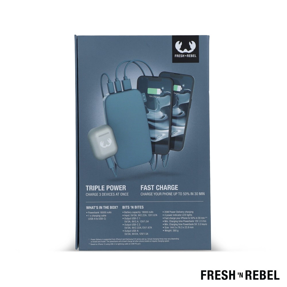 2PB18100 | Fresh 'n Rebel Powerbank 18000mAh USB-C Fast Charging 20W